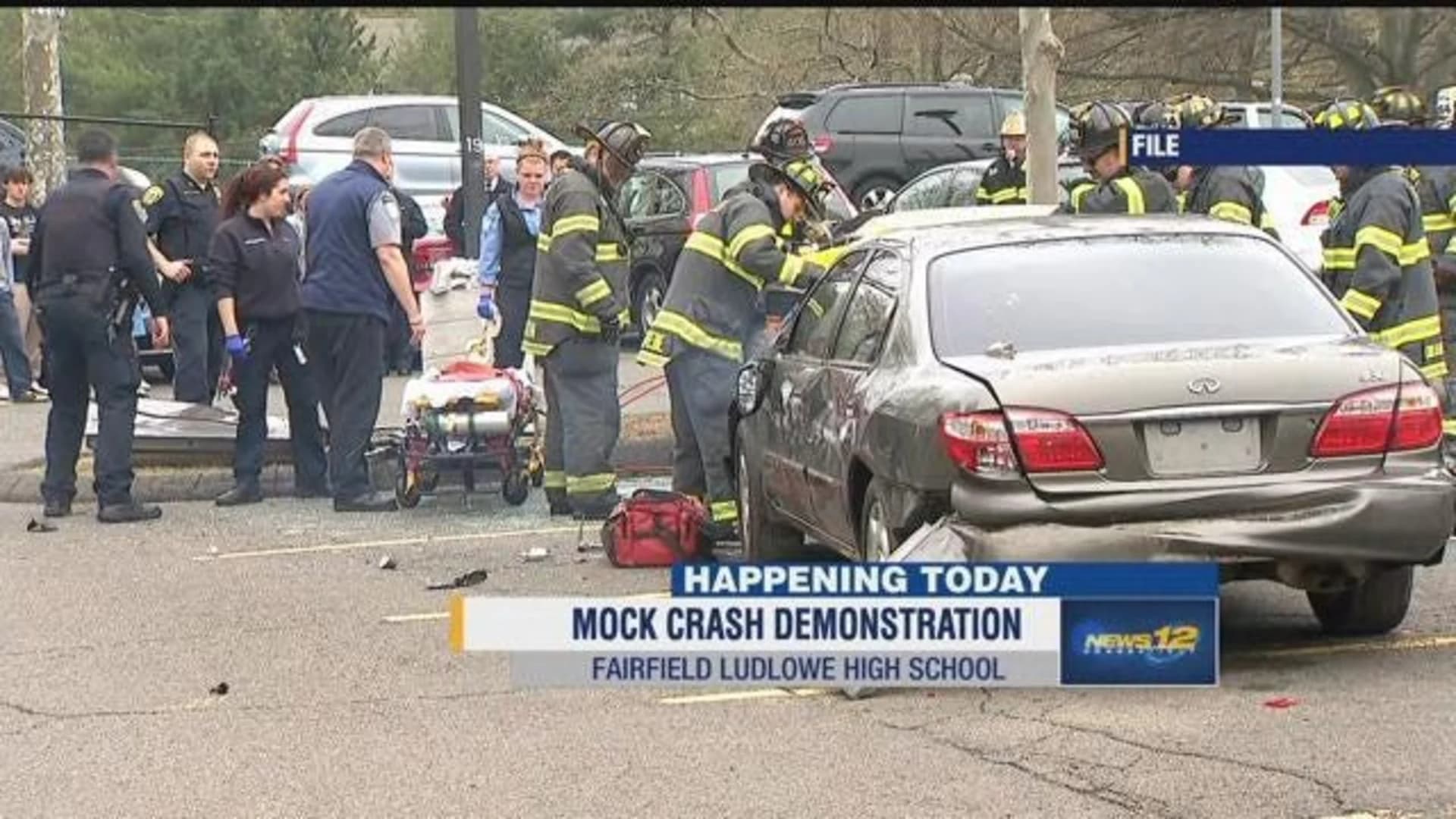 Fairfield Ludlowe students learn impaired driving consequences with mock crash