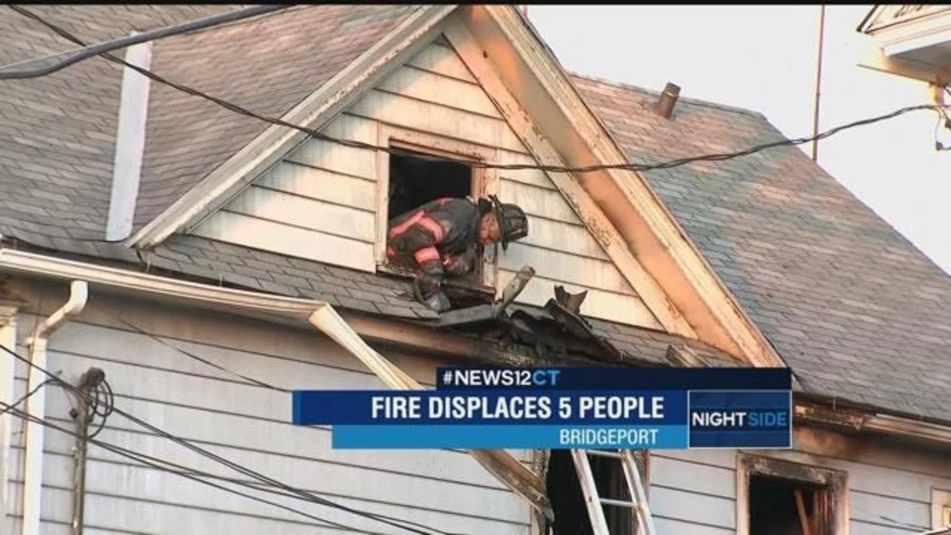 Officials: 5 displaced, pets killed in Bridgeport house fire