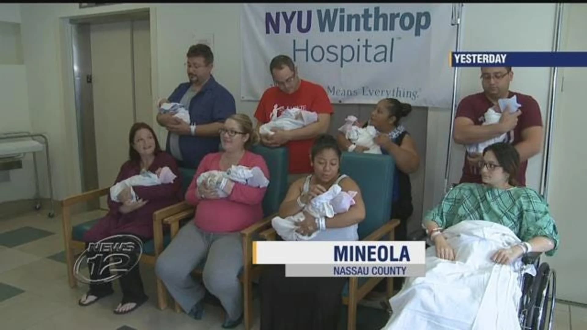 4 sets of twins born on same day at Winthrop Hospital