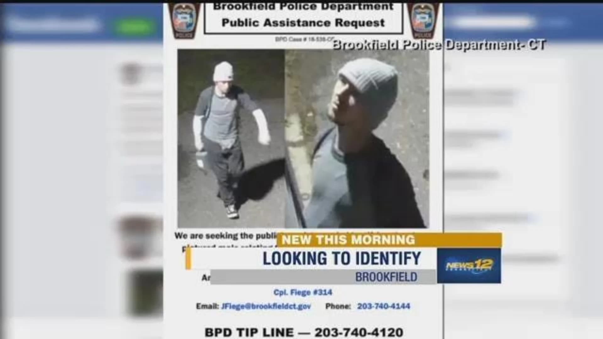 Police ask public for help in identifying man