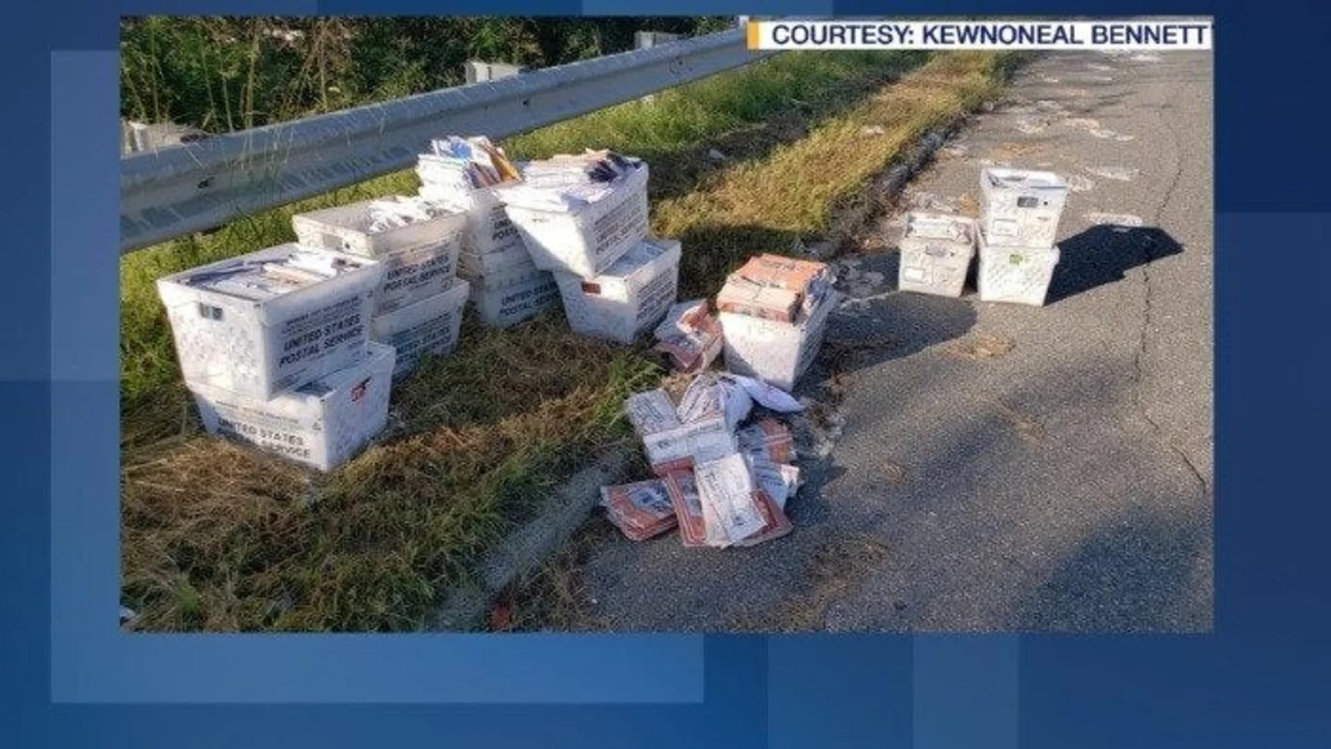 Postal worker quits job, leaves mail on side of New Jersey road