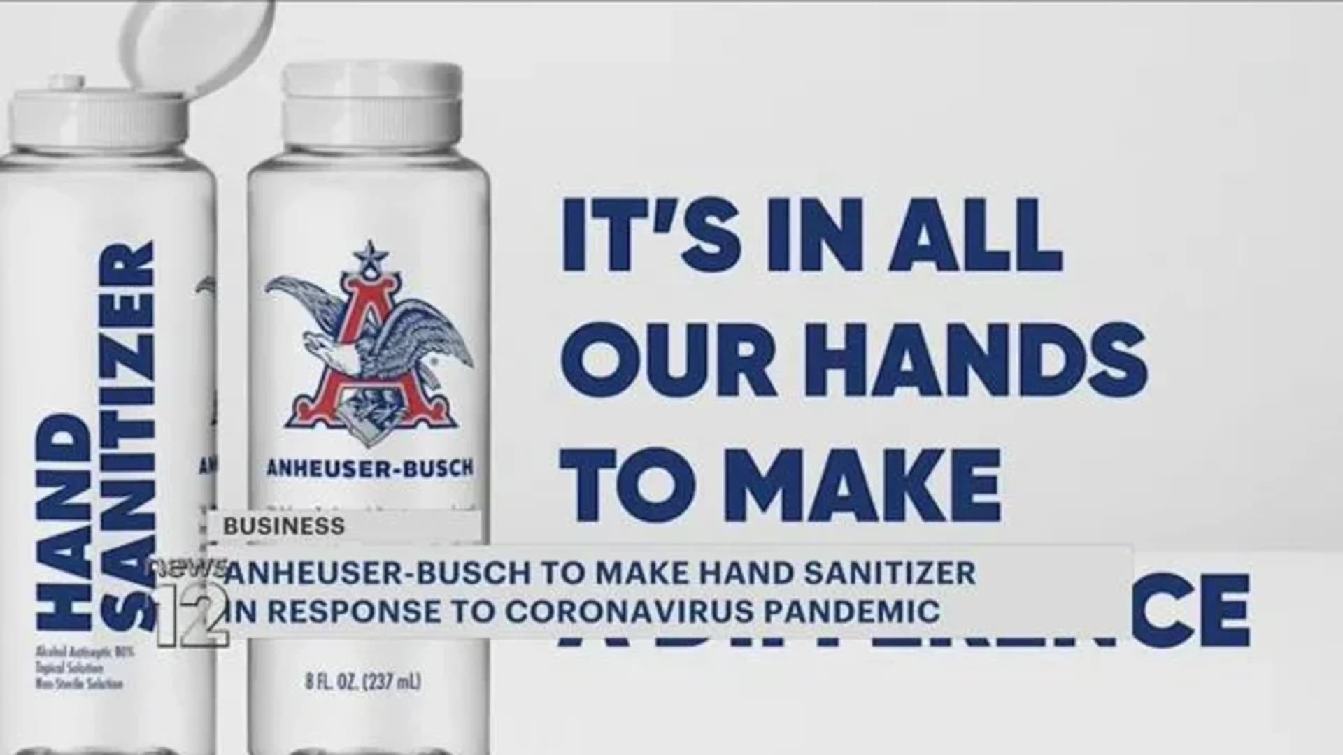 Anheuser-Busch to make hand sanitizer in response to coronavirus pandemic