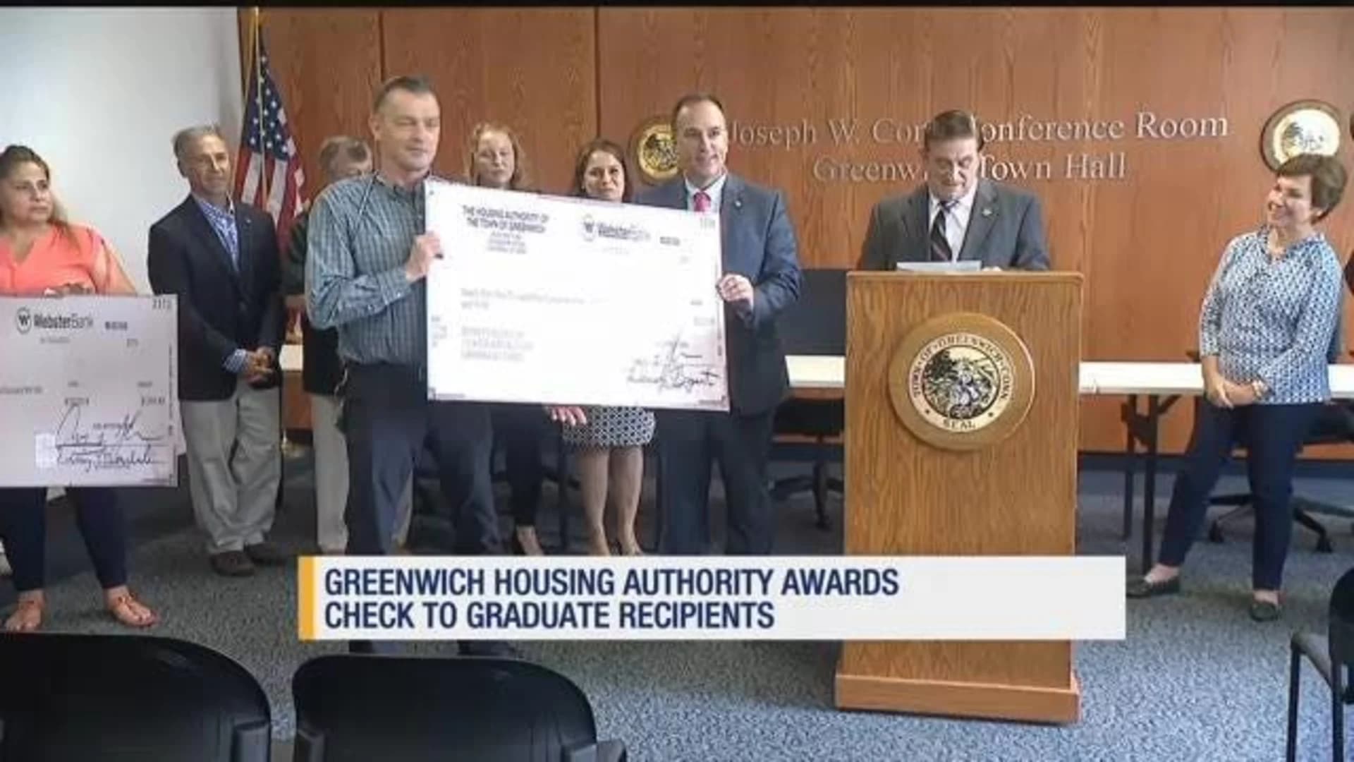 Greenwich Housing Authority distributes checks to self-sufficiency program graduates