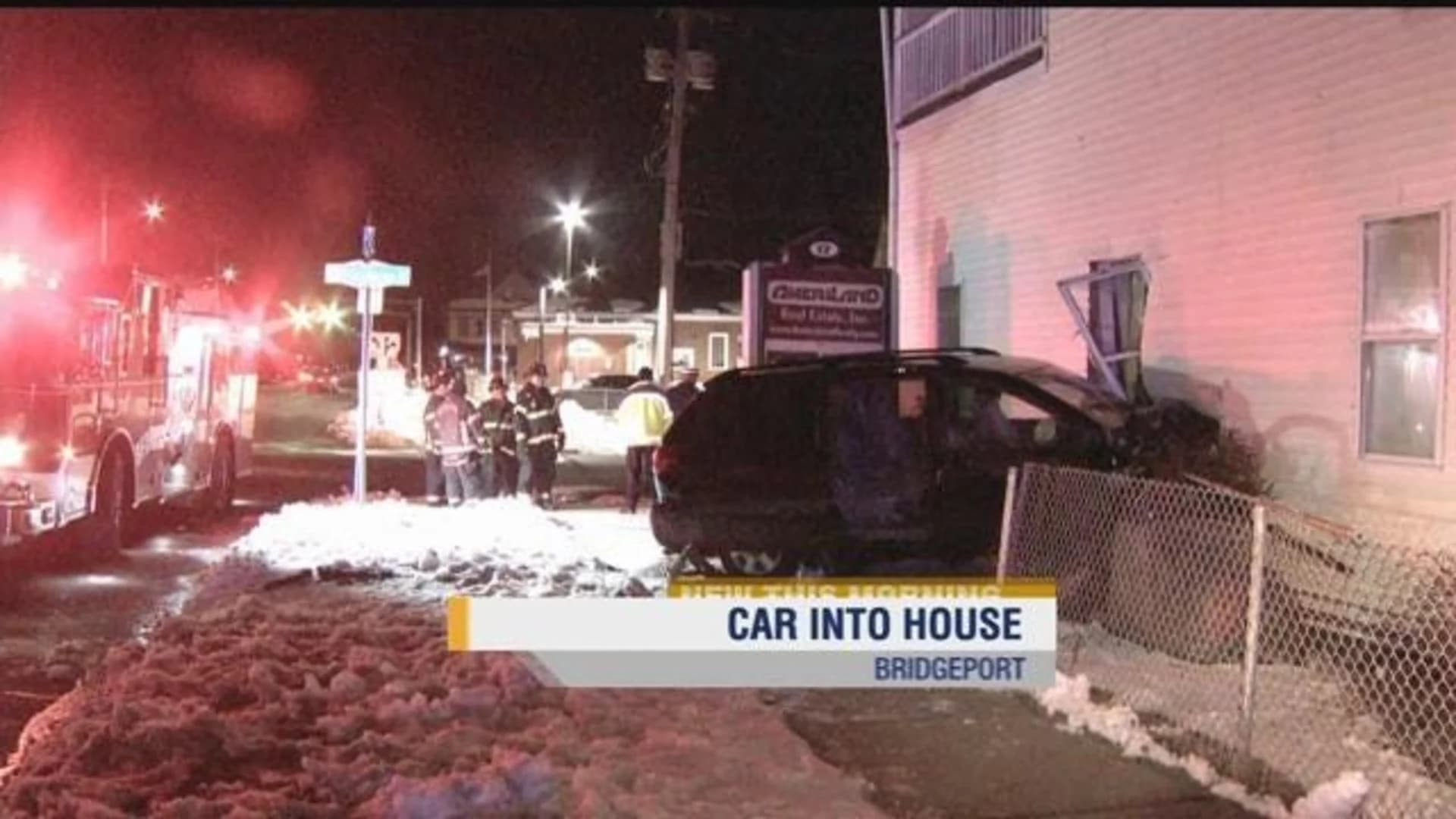 Officials: Car crashes into Bridgeport home