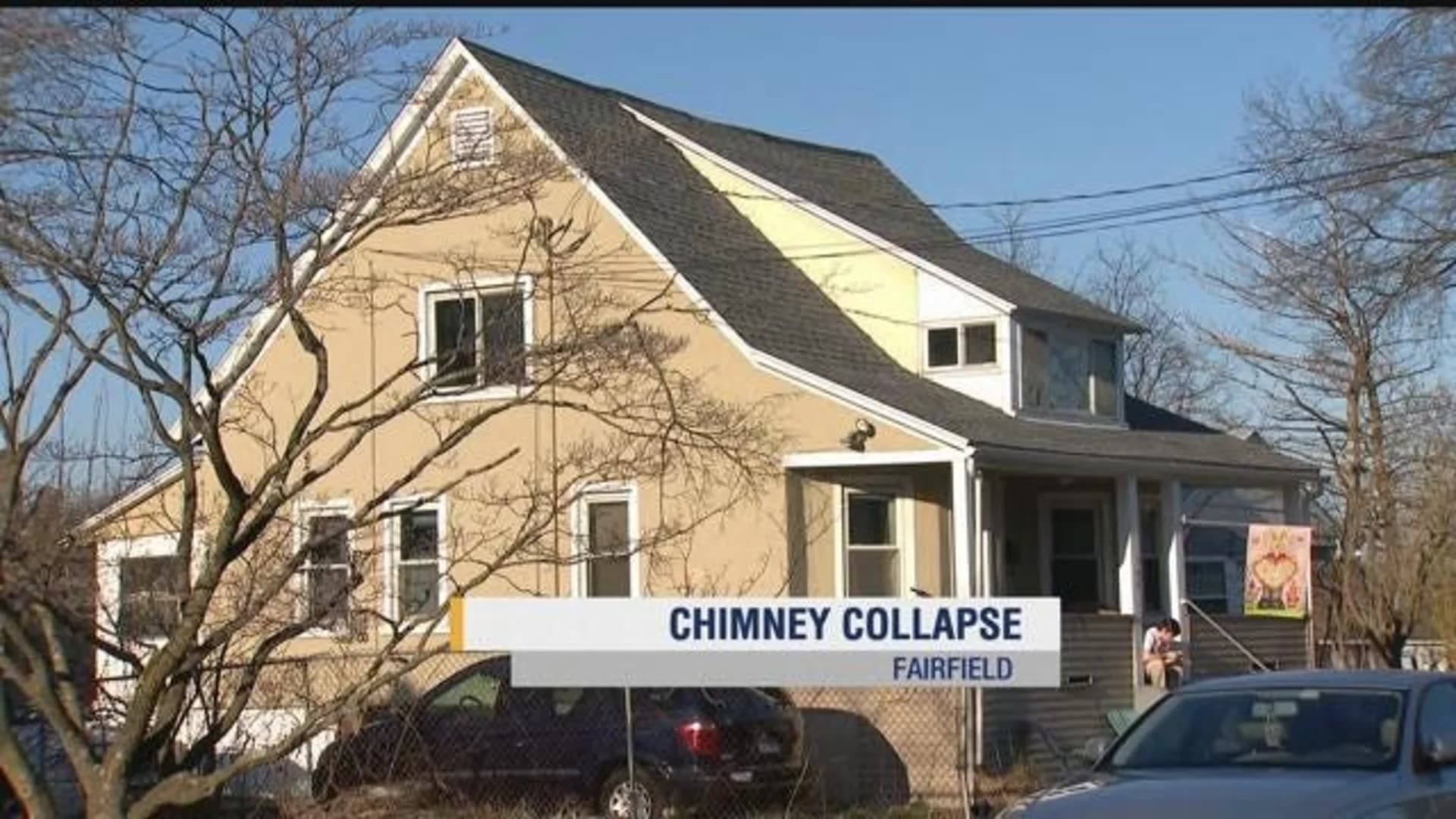 Officials: Chimney collapses off home in Fairfield