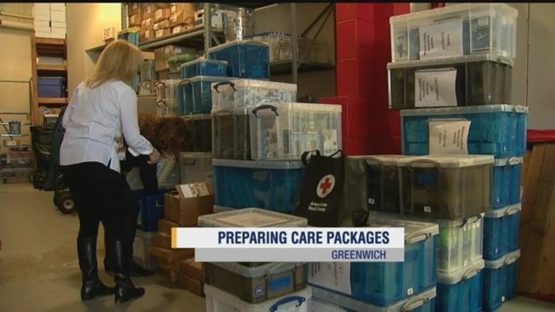 American Red Cross in Greenwich donates supplies to wounded veterans