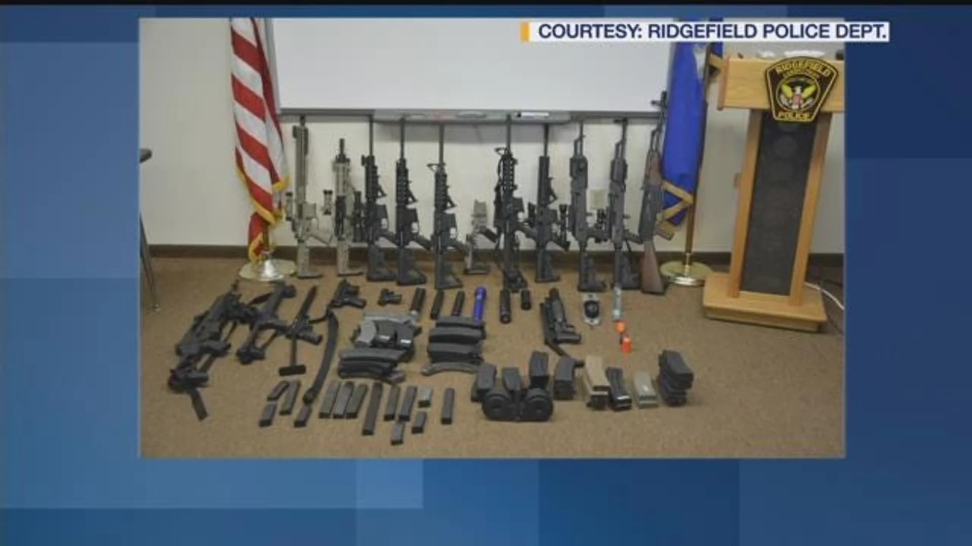 Police remove illegal firearms, explosive from Ridgefield home