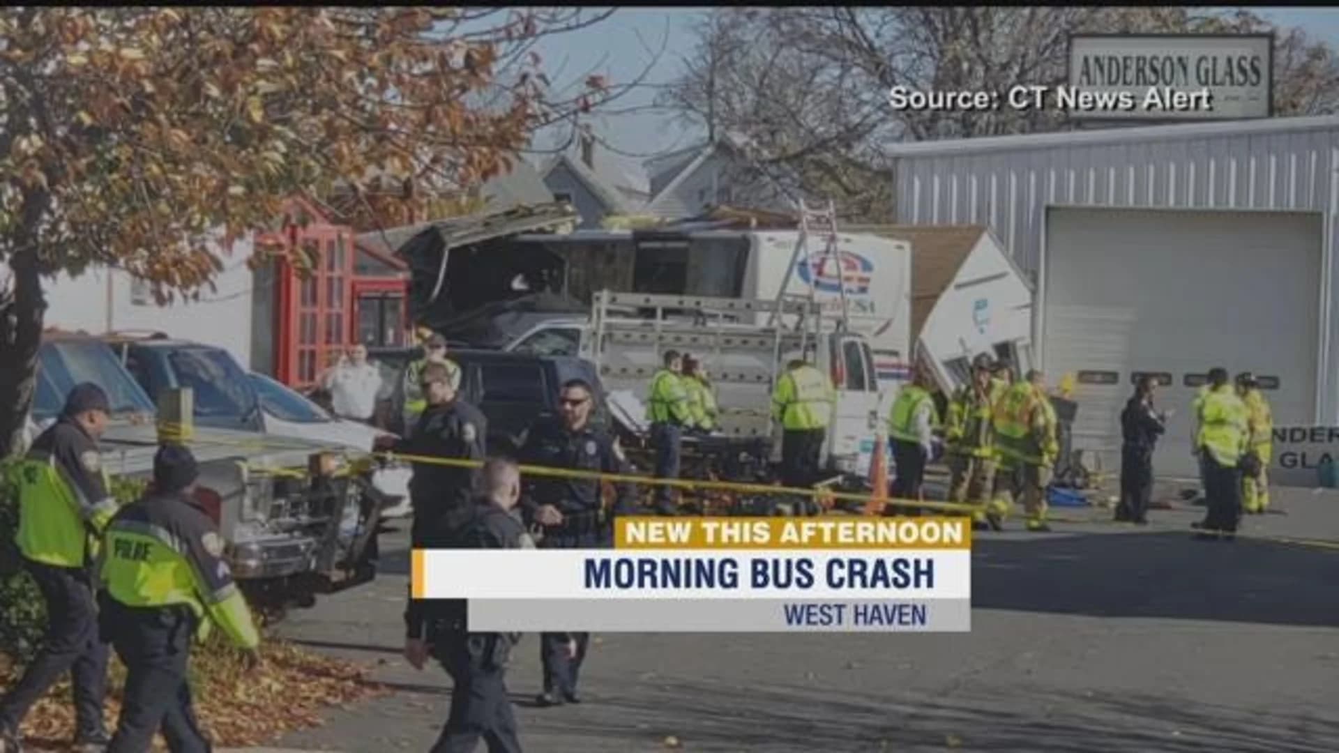 Officials: 4 students suffer minor injuries in bus accident on way to Yale game