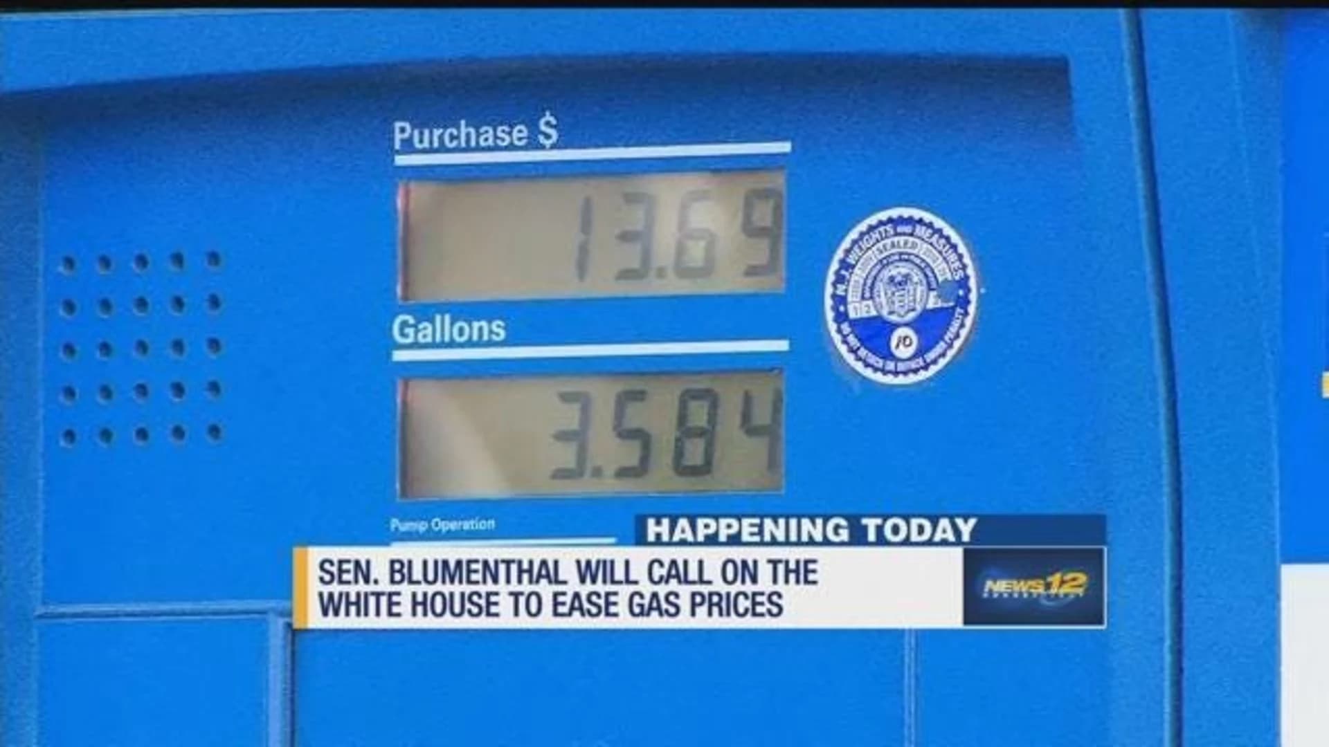 Blumenthal calls on White House to ease gas prices