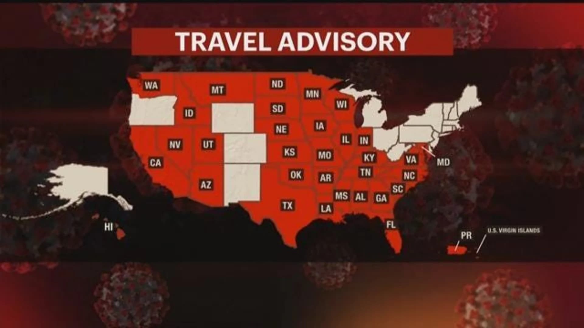 Connecticut removes five states from COVID-19 travel advisory list