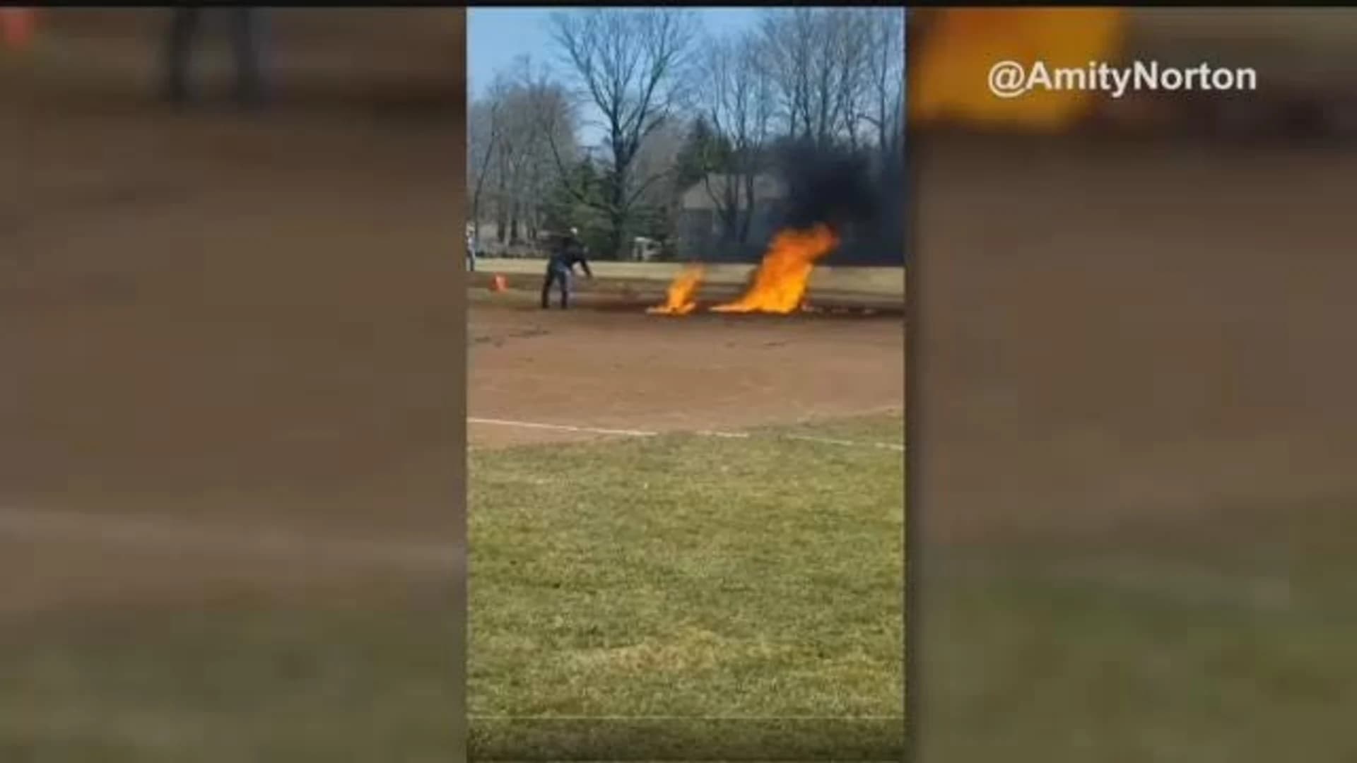 First selectman: Repairs to Ridgefield ballfield set on fire could cost more than $50K