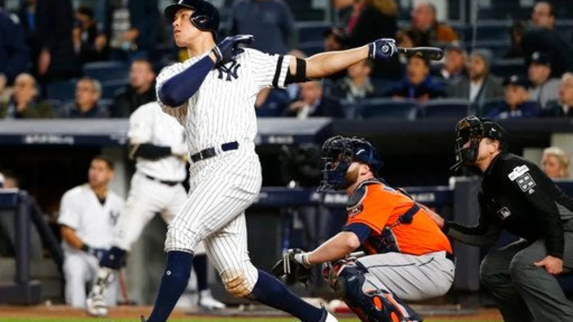 Judge HR sparks NY, Yanks beat Astros 6-4 to even ALCS at 2