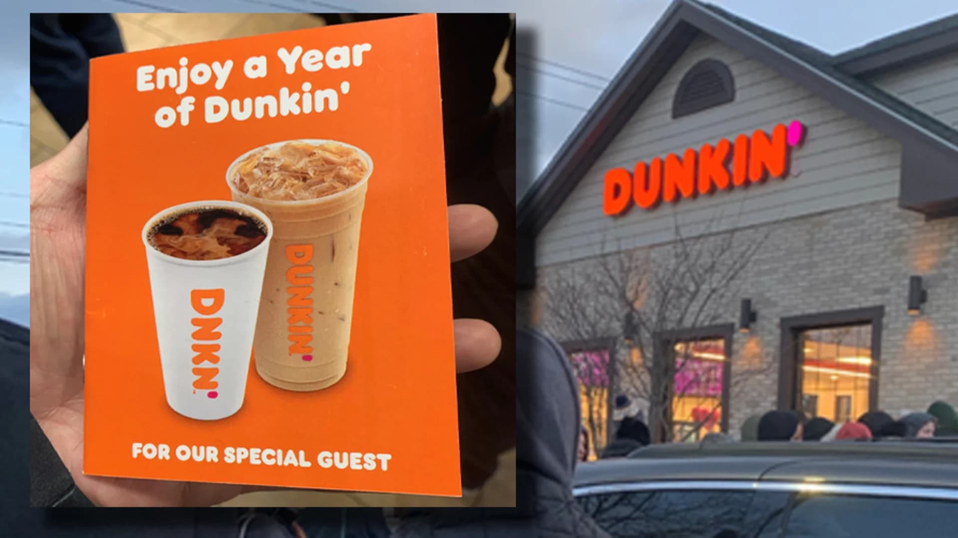 Milford Dunkin' hands out free coffee for a year to celebrate remodeled storefront