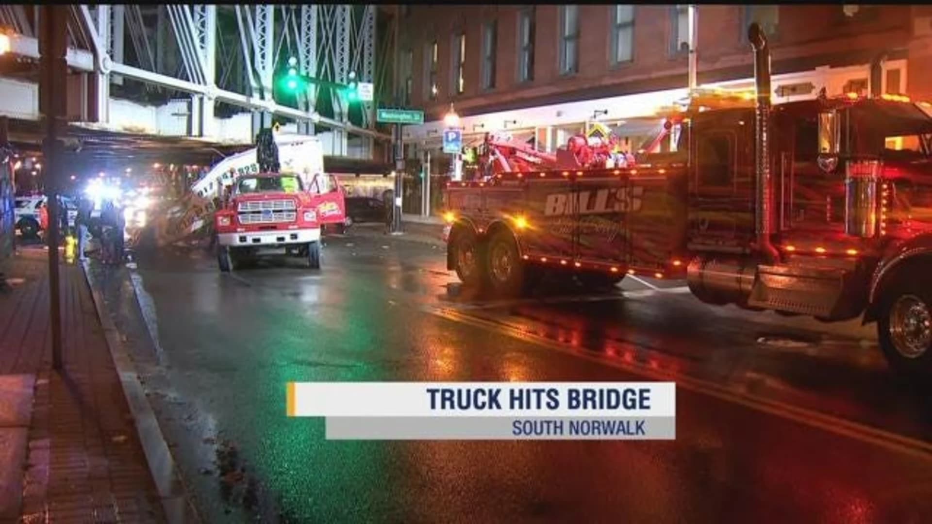 Police: Truck hits bridge in South Norwalk