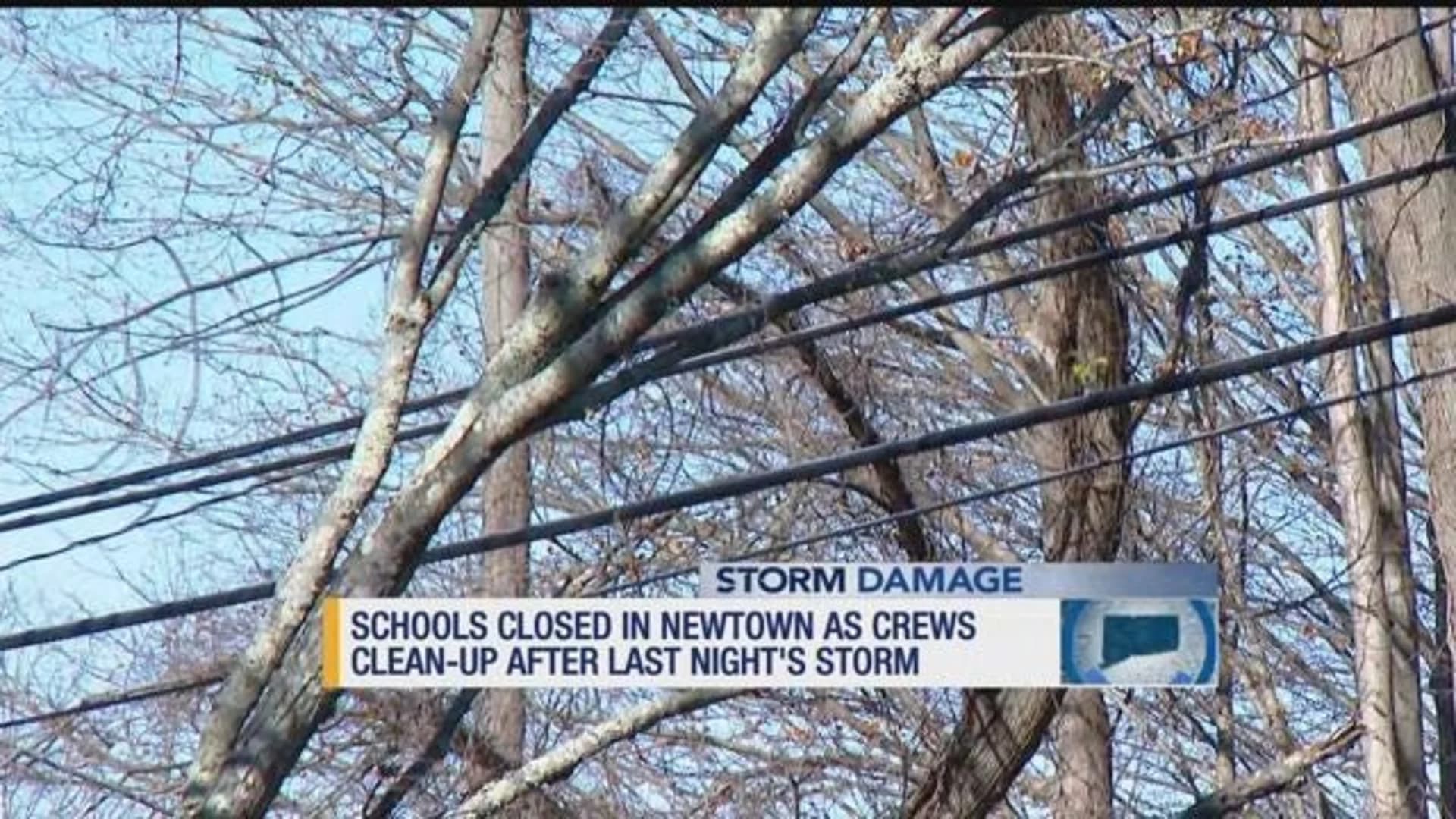 Storm wreaks havoc on Newtown, closing roads and schools