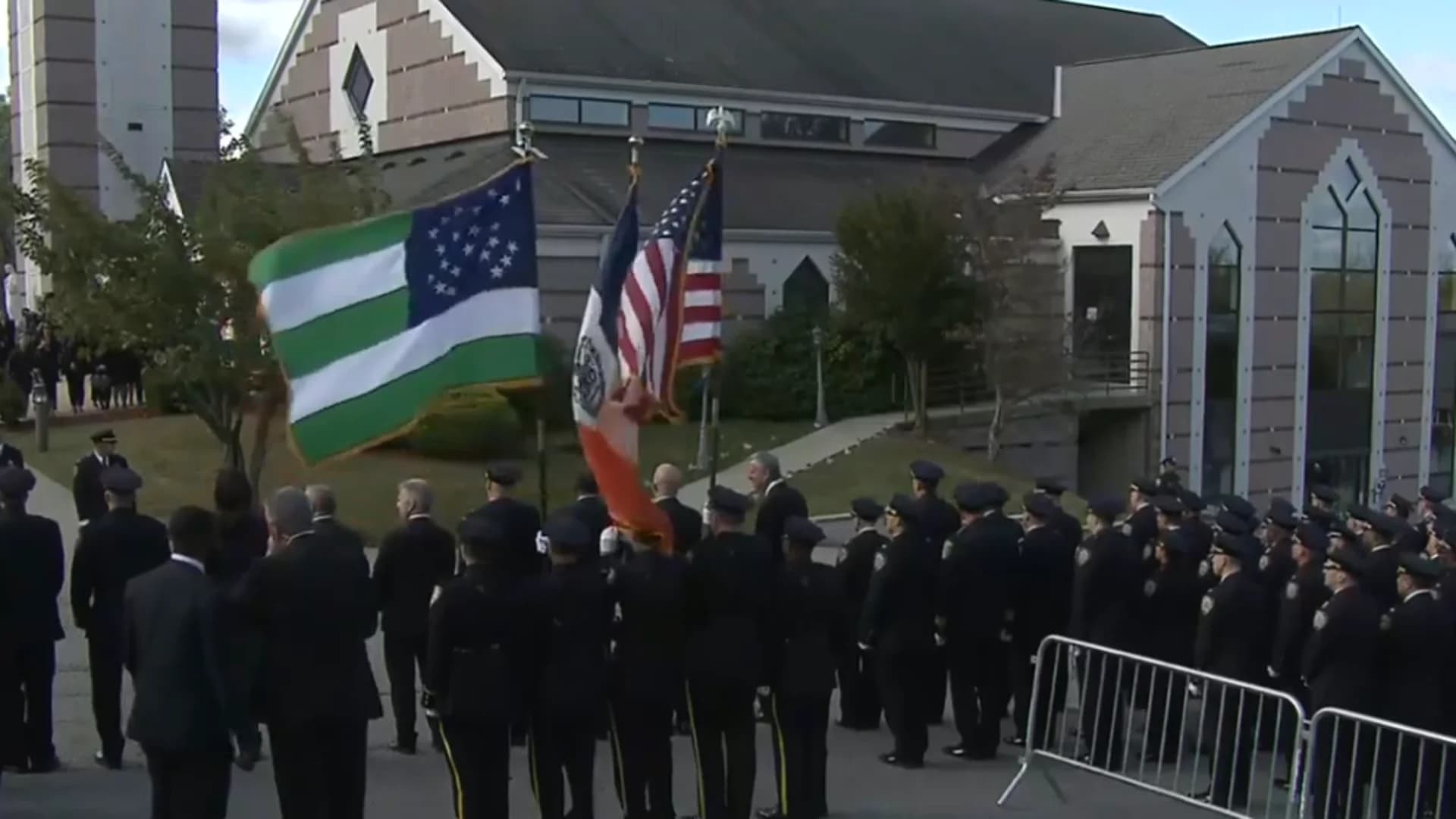 VIDEO: Thousands gather at funeral for NYPD Officer Brian Mulkeen