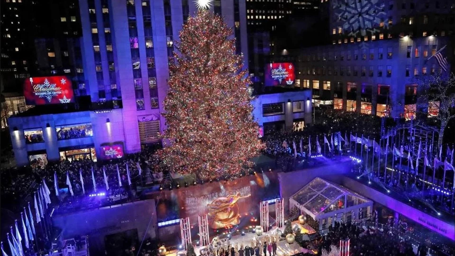'Tis the season: Rockefeller Center Christmas tree lights up
