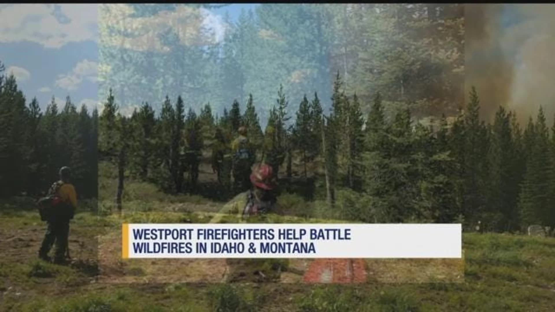 Westport FD welcomes back member who fought wildfires out west