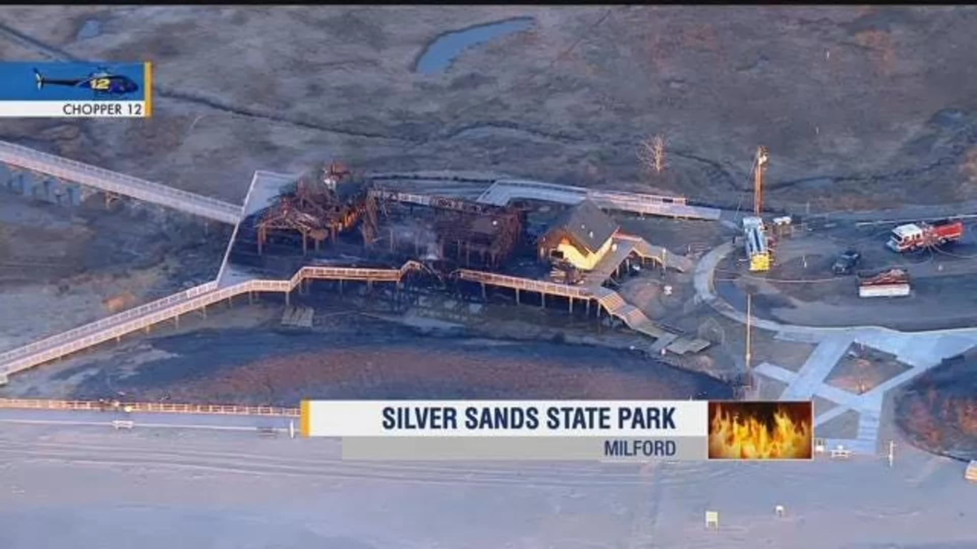 Fire destroys newly constructed $9M building project at Silver Sands State Park