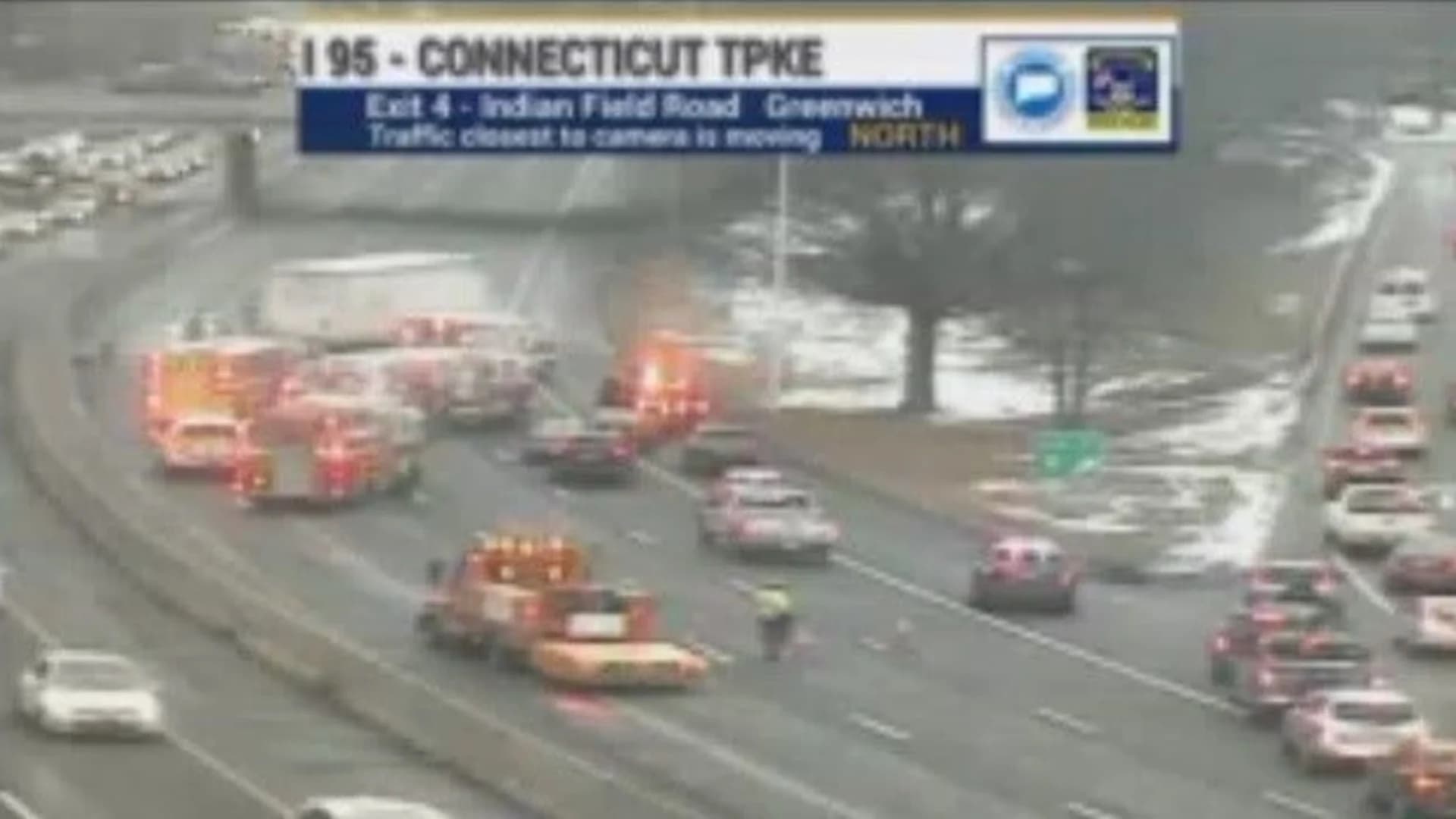 All lanes open following tractor-trailer accident on I-95 in Greenwich