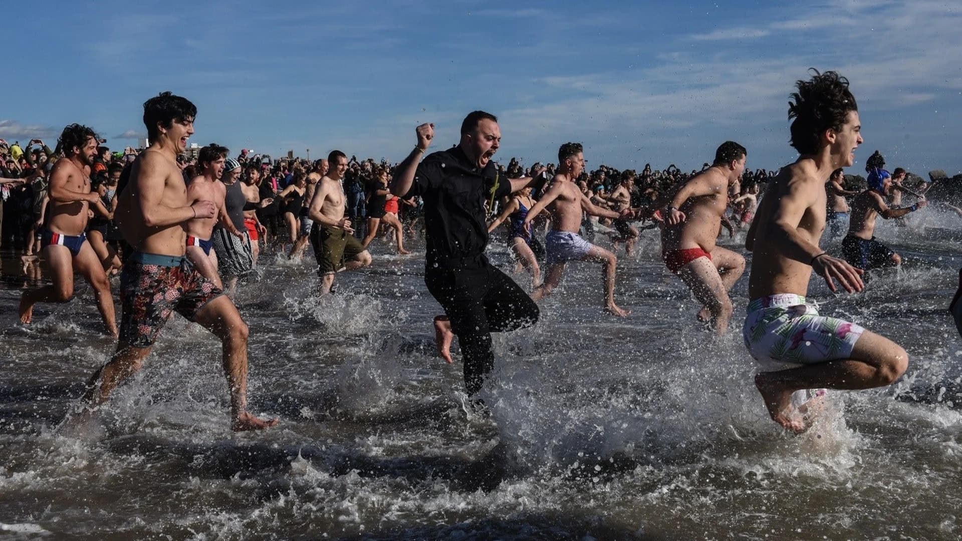 Day at the beach: Scores take wintry dip for Coney Island Polar Bear Plunge