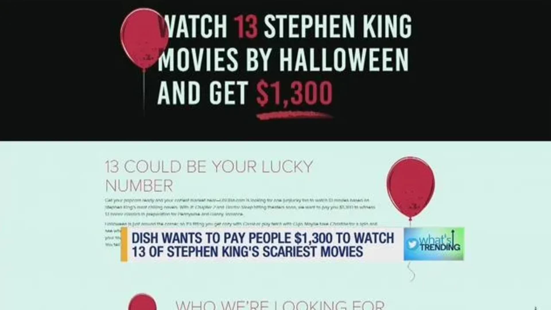 Get paid to watch 13 horror movies by Halloween