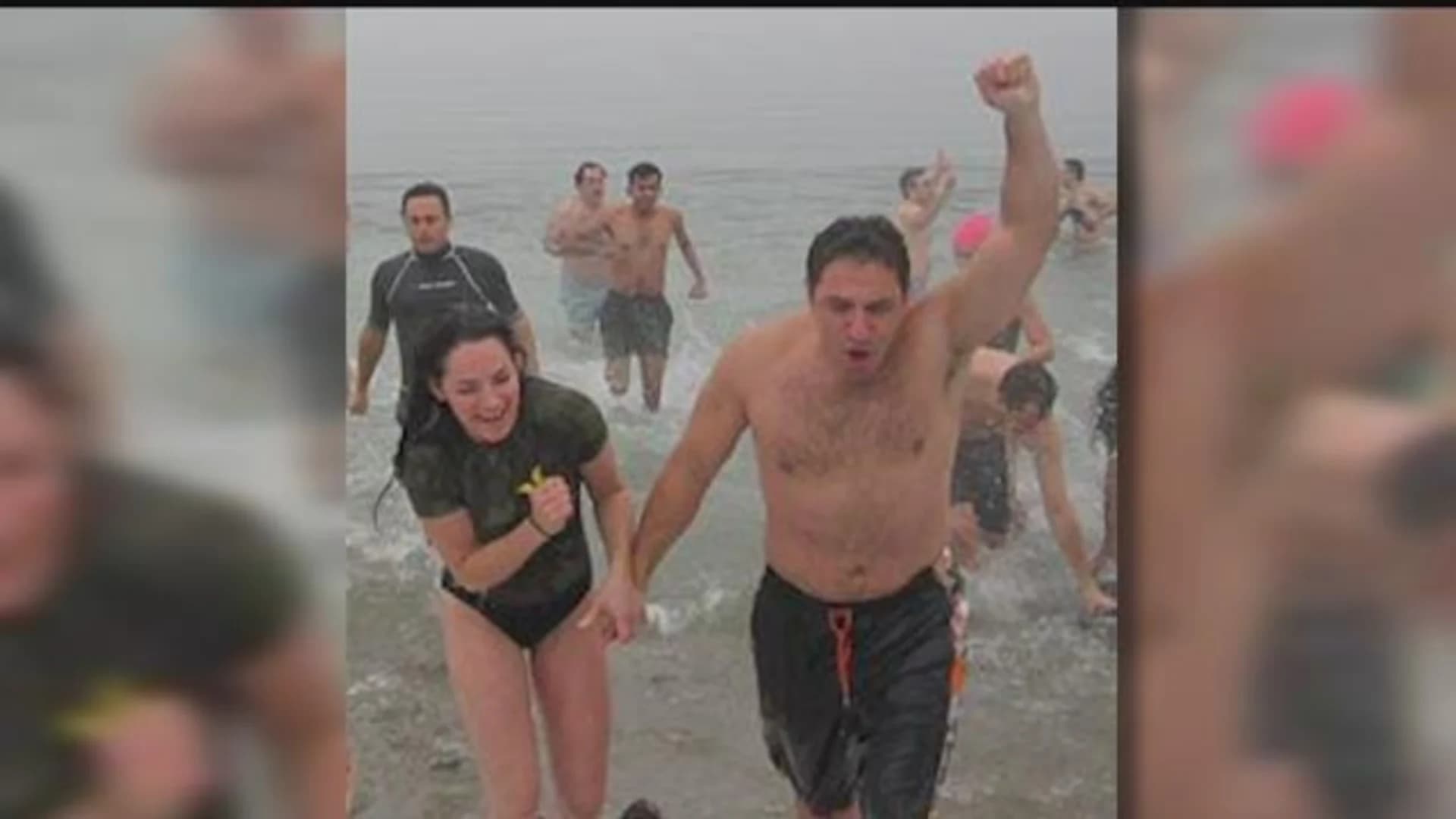 Polar plungers dive into icy waters for charity