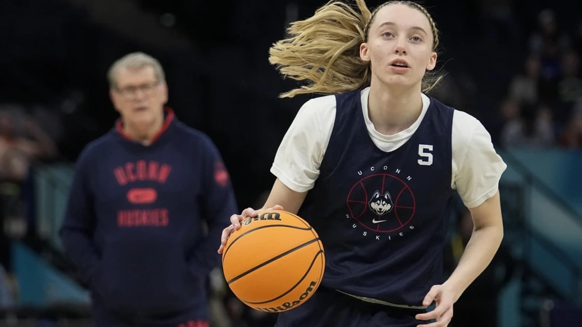 UConn star Paige Bueckers says she’s cleared to play a year after ACL injury