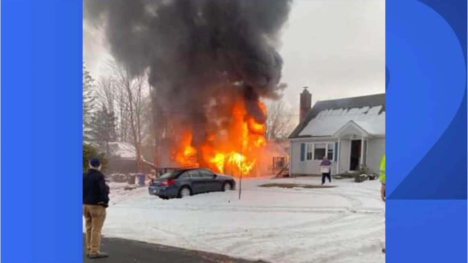 Two-alarm fire damages home in Bantam on Tuesday