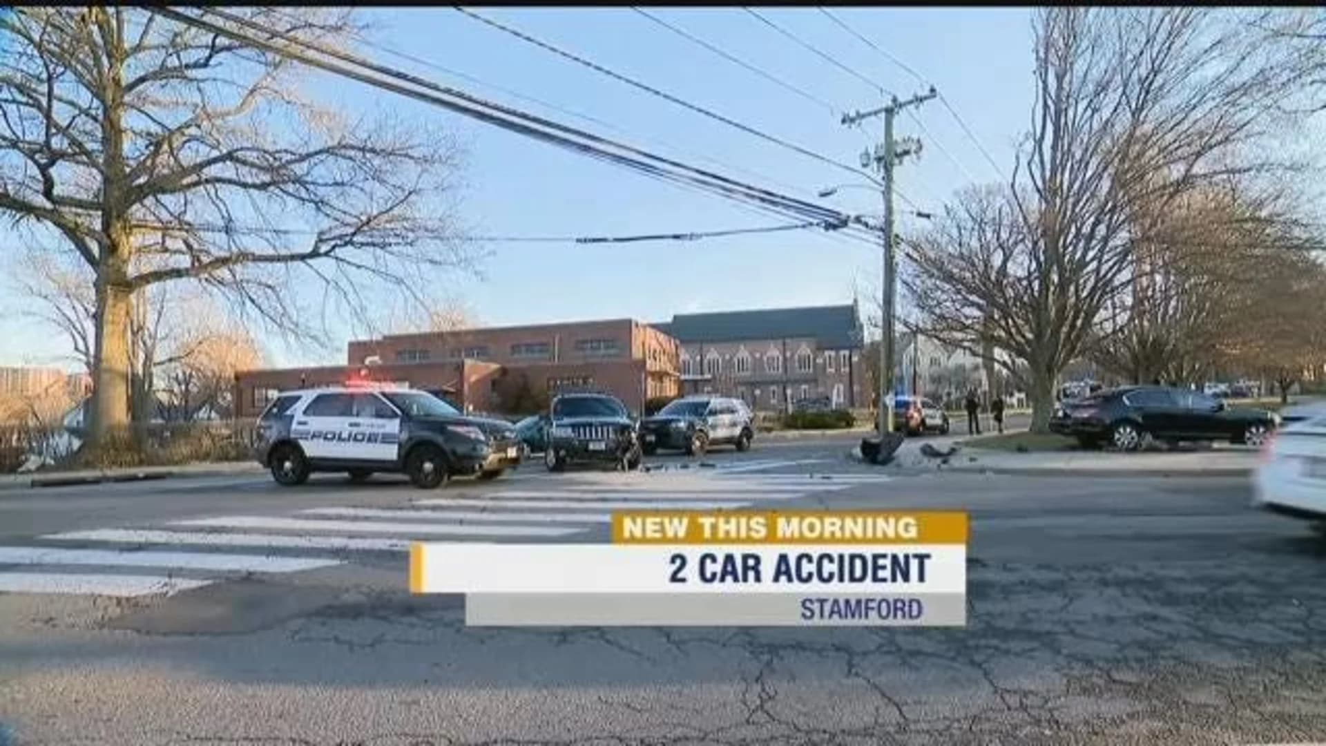 Police: Girl struck by car that jumped curb in Stamford