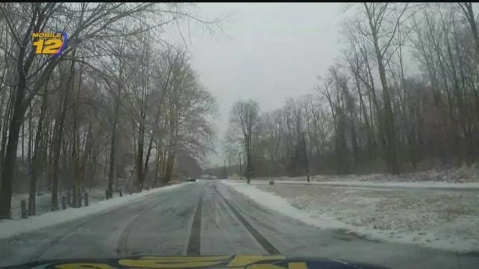 Mobile 12: Roads mostly clear after rain washes away snow