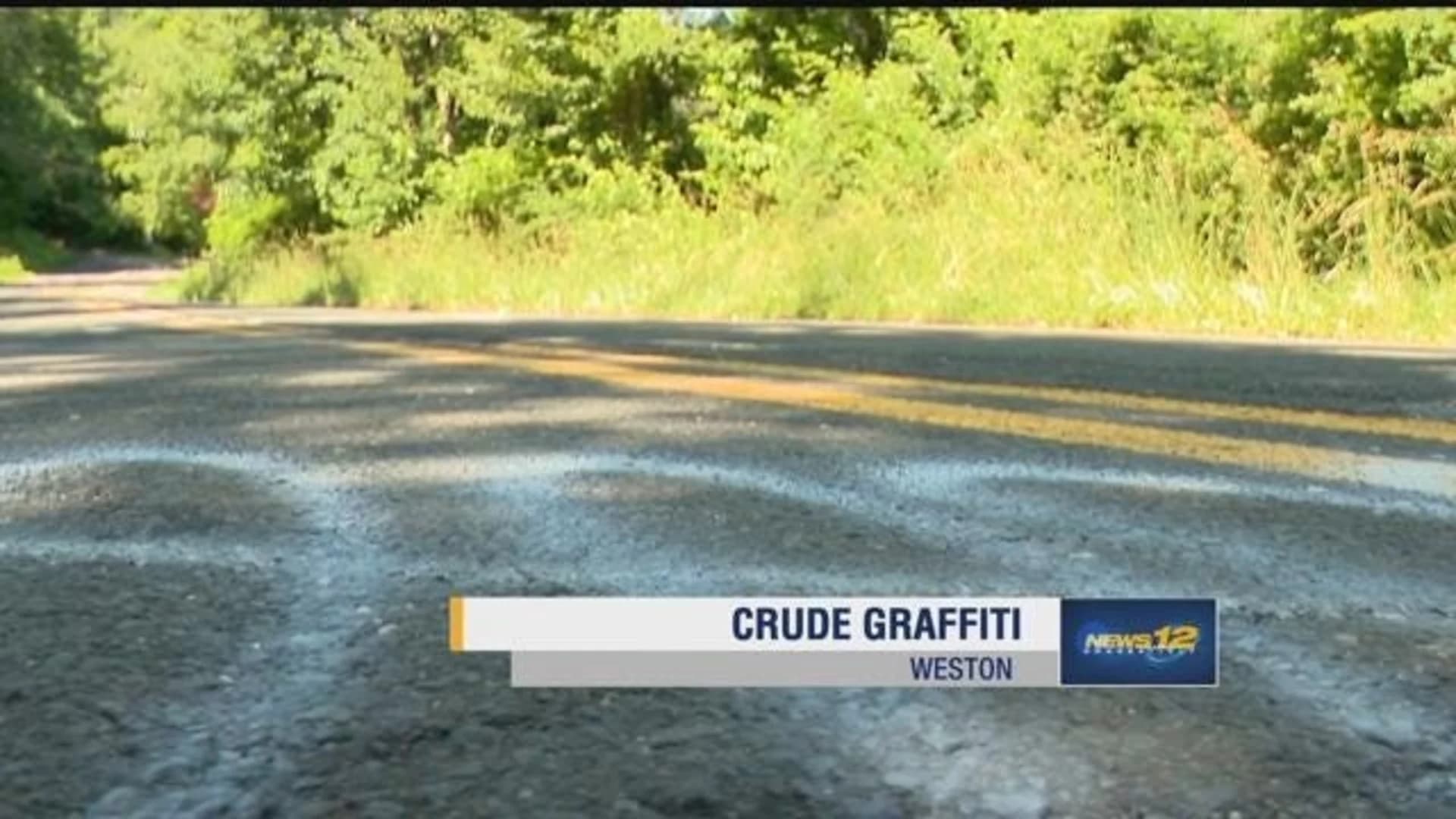 Police: Weston road vandalized with crude graffiti; residents hope road is repaved