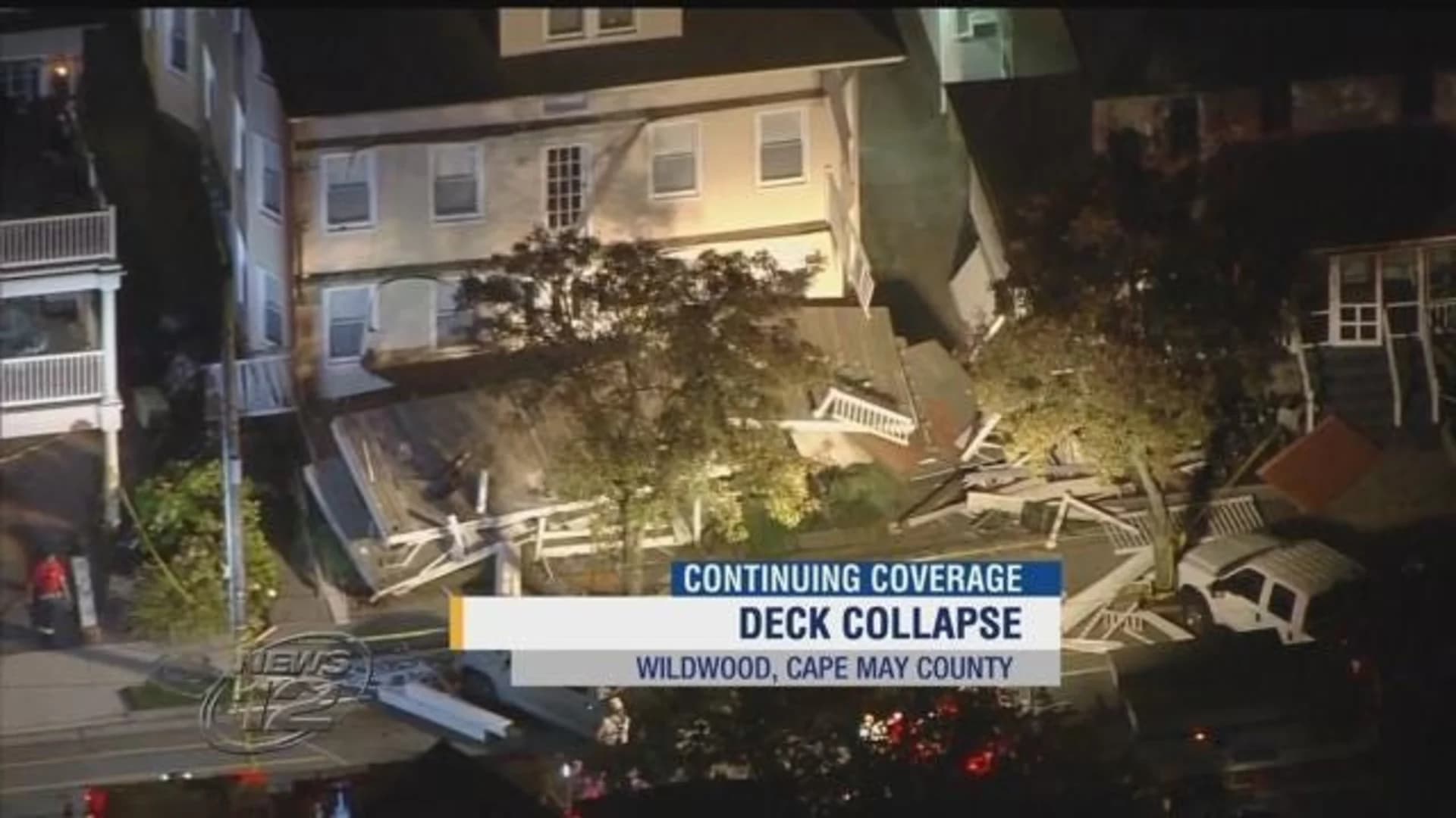 Hospital officials: At least 22 injured when deck collapses in Wildwood