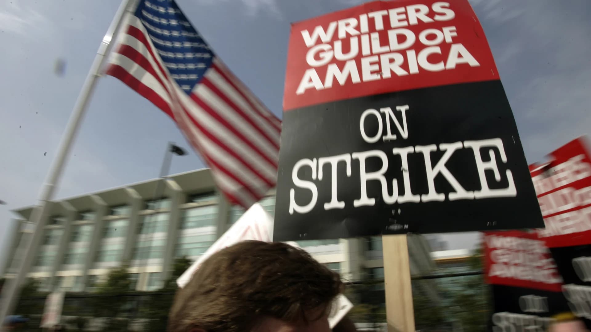Hollywood writers, slam 'gig economy,' launching strike