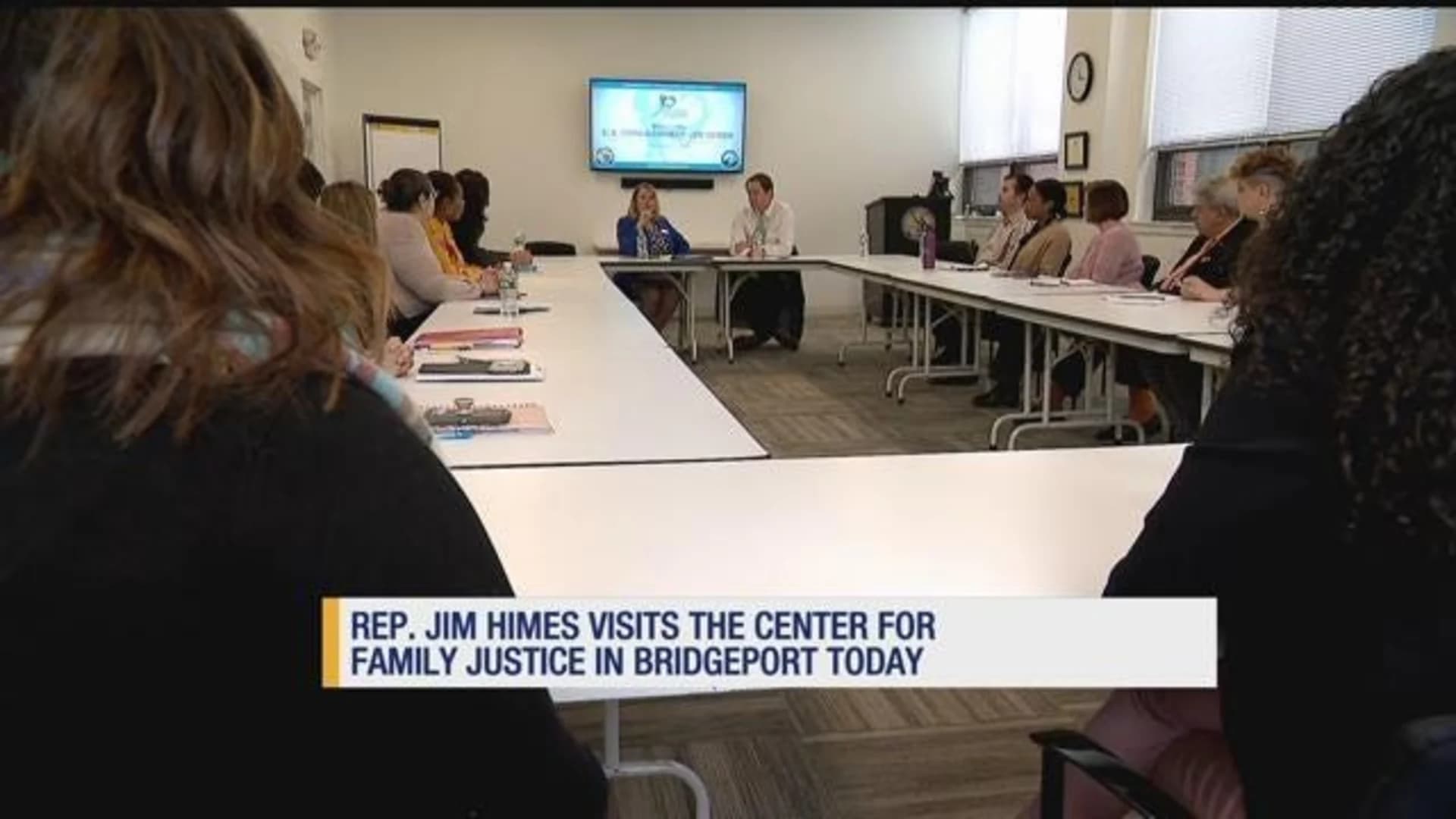 Himes visits victims center as House reauthorizes Violence Against Women Act