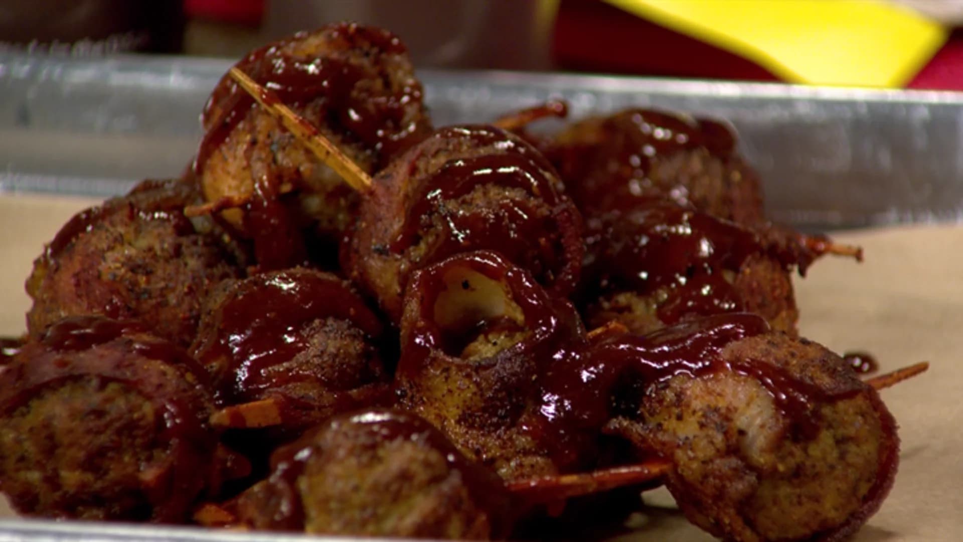 Chef's Quick Tip: Bacon wrapped meatballs
